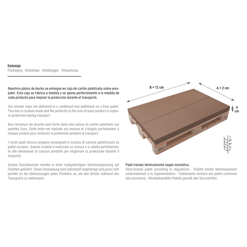 Mineralguss-Duschwanne extra flach mit Rand SARIN ANTHRAZIT
