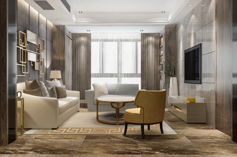 Teppich Mäander Beige