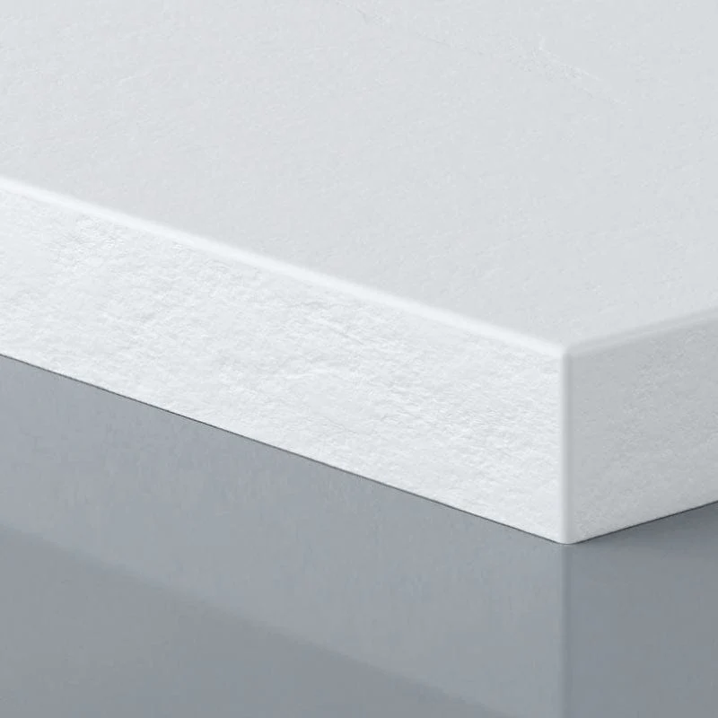 Mineralguss-Duschwanne extra flach mit Rand SARIN WEISS