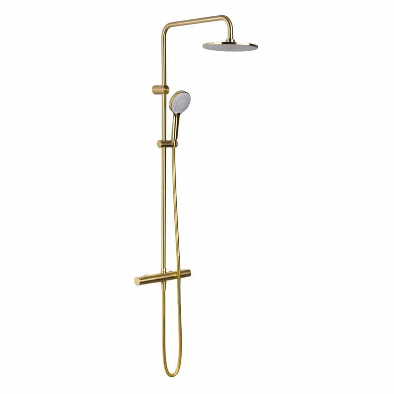 OLTENS Atran Duschsystem mit Aufputz-Thermostat, Handbrause und Kopfbrause rund