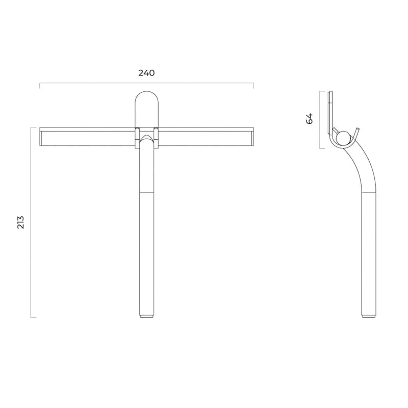 OLTENS Glomna Komfortwischer mit Halter zum Kleben