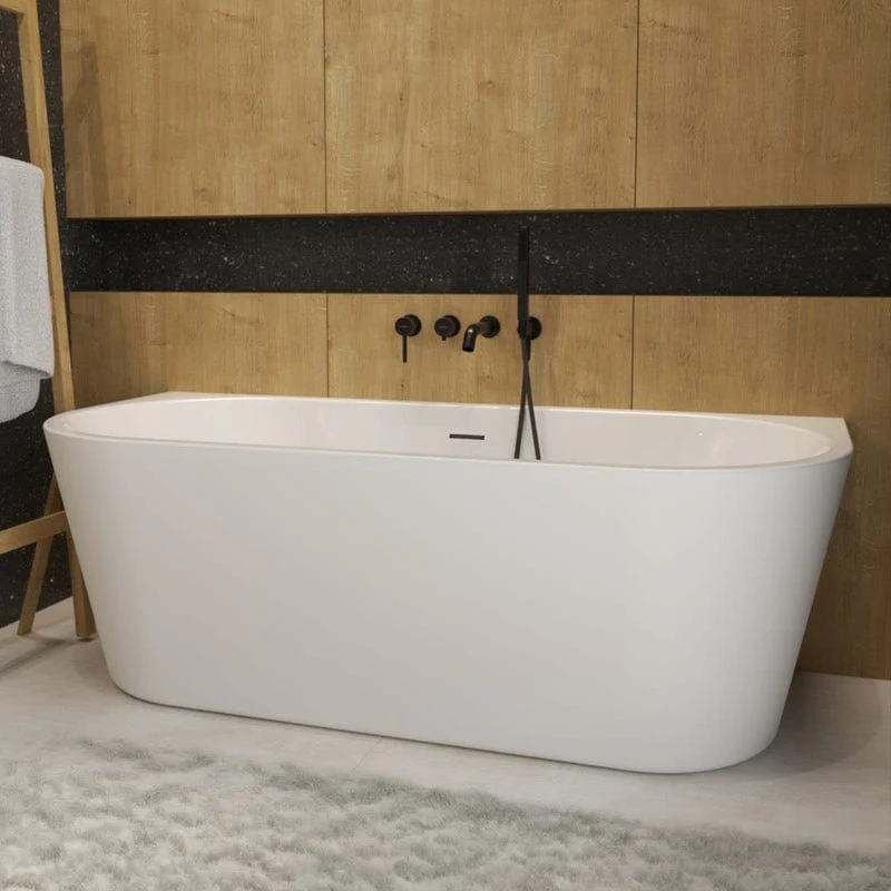 OLTENS Delva wandmontierte Badewanne oval