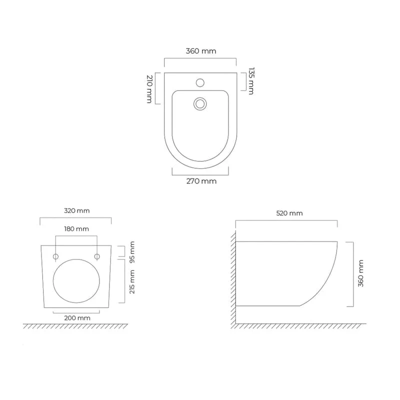 OLTENS Hamnes Wand-Bidet