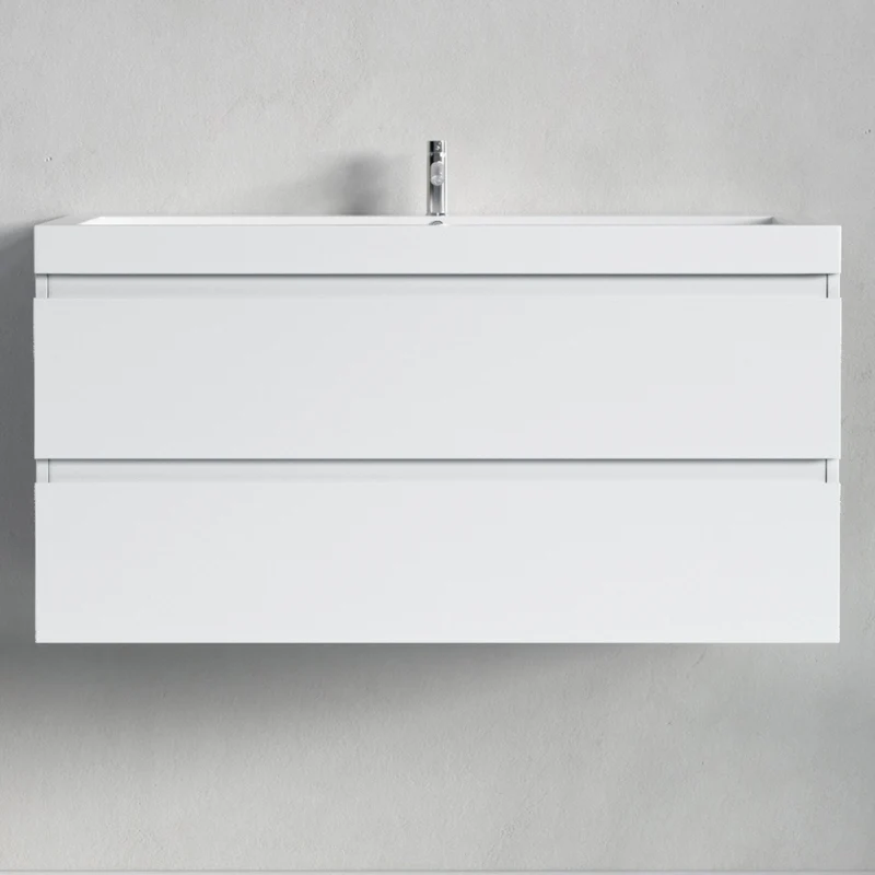 Badmeubelset AVALON 100 cm - Met Kolomkast - Glanzend Wit