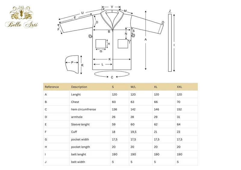 Luxus Bademantel Kimono Mäander in weiss gold für Damen & Herren - 100% Baumwolle