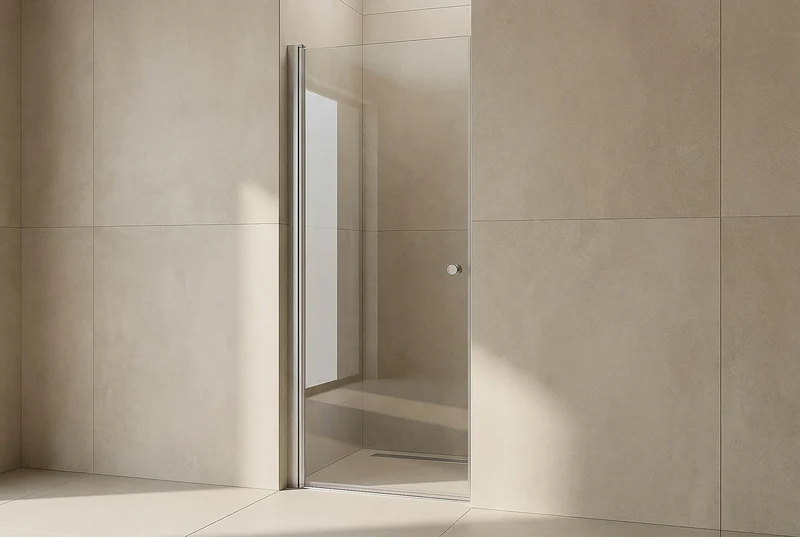 Drehtür für die Nische, Komplett-Set mit Wandprofil, 6 mm ESG-Glas, EasyCare, 200 cm hoch