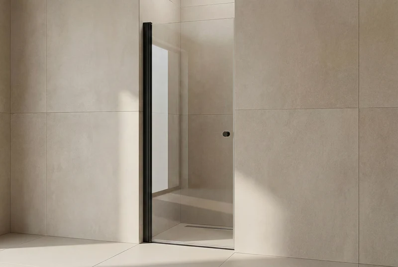 Drehtür für die Nische, Komplett-Set mit Wandprofil, 6 mm ESG-Glas, EasyCare, 200 cm hoch