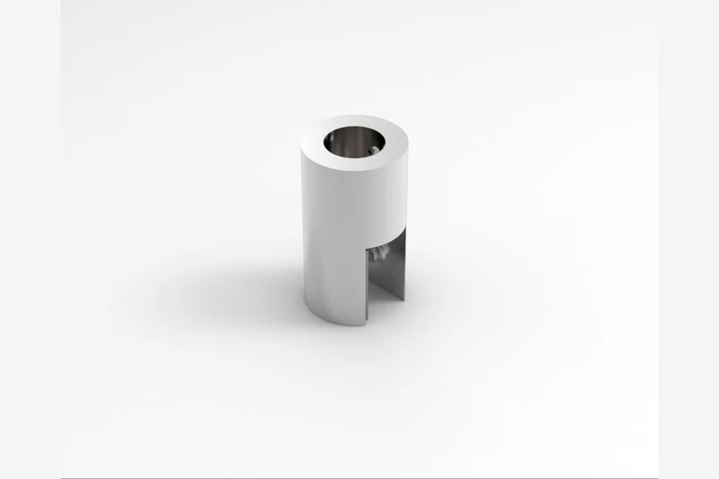 Glashalter vertikal Slim-Line für Stabilisierungsstange rund, Ø 12 mm, Chrom, Art.Nr. S1209