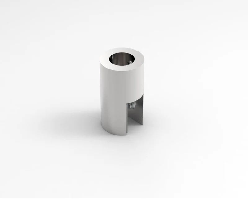 Glashalter vertikal Slim-Line für Stabilisierungsstange rund, Ø 12 mm, Chrom, Art.Nr. S1209