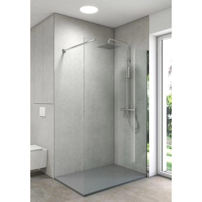 OLTENS Boran (S) Duschsystem mit Aufputz-Thermostat, Stabhandbrause und Kopfbrause eckig