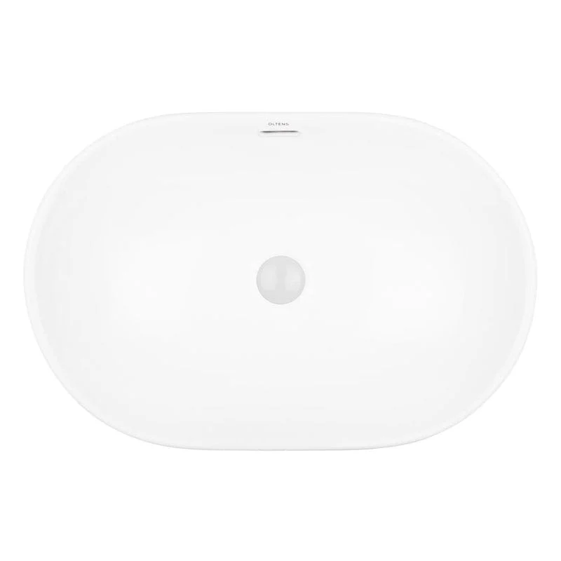 OLTENS Tive Aufsatzwaschbecken oval 61 x 40 cm, mit SmartClean