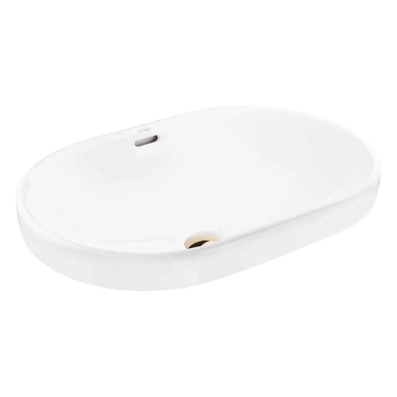 OLTENS Tive Aufsatzwaschbecken oval 61 x 40 cm, mit SmartClean