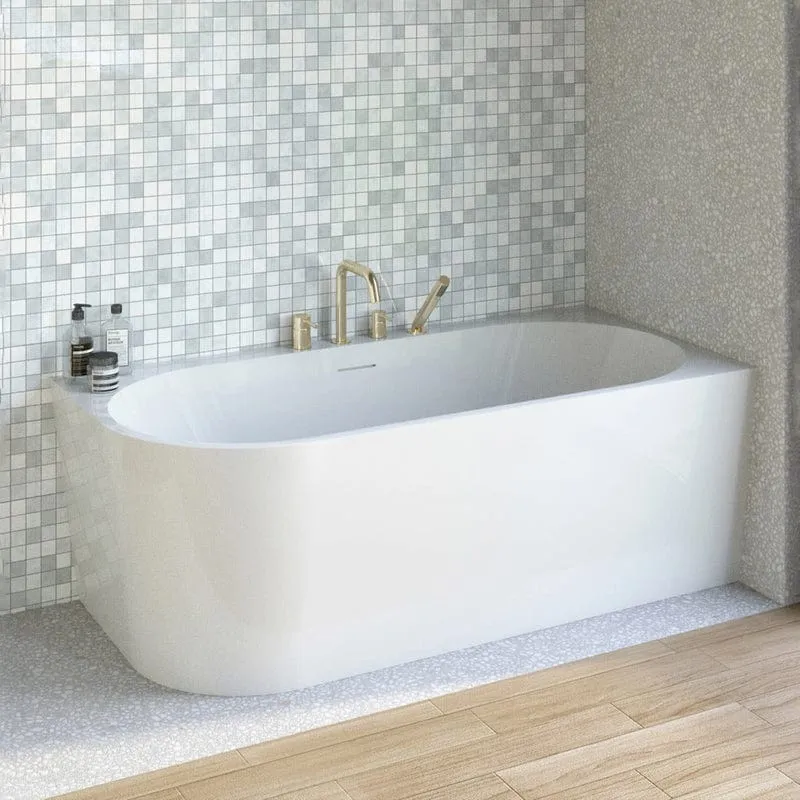 OLTENS Hulda Halb freistehende Badewanne