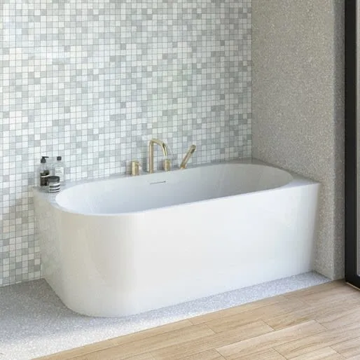 OLTENS Hulda Halb freistehende Badewanne