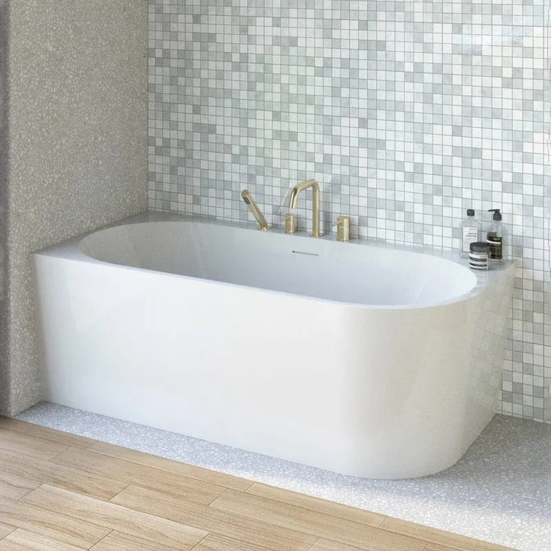 OLTENS Hulda Halb freistehende Badewanne