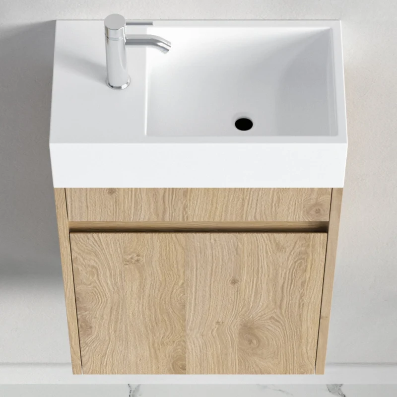 IBIZA Licht eiken - Wastafel Wit - 40cm