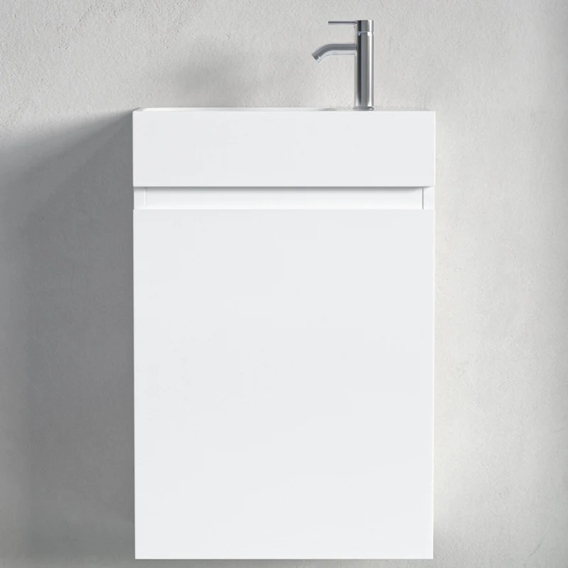 MALIBU Glanzend Wit - Wastafel Wit - 40cm