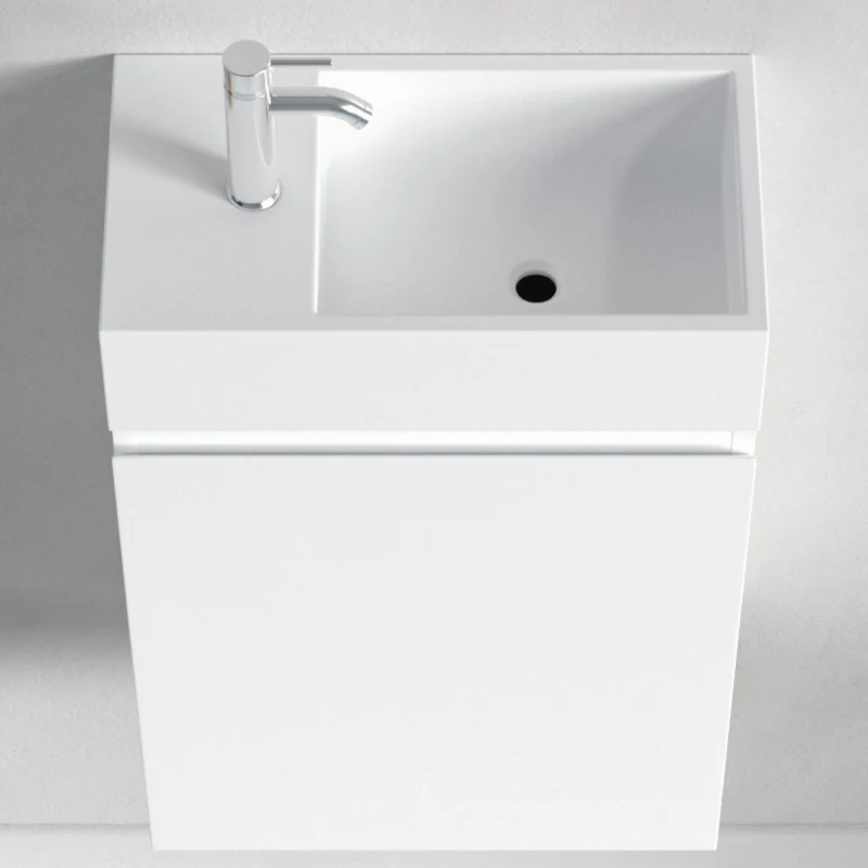 MALIBU Glanzend Wit - Wastafel Wit - 40cm