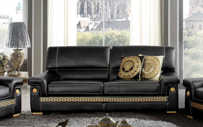 Couchgarnitur Zeus Schwarz