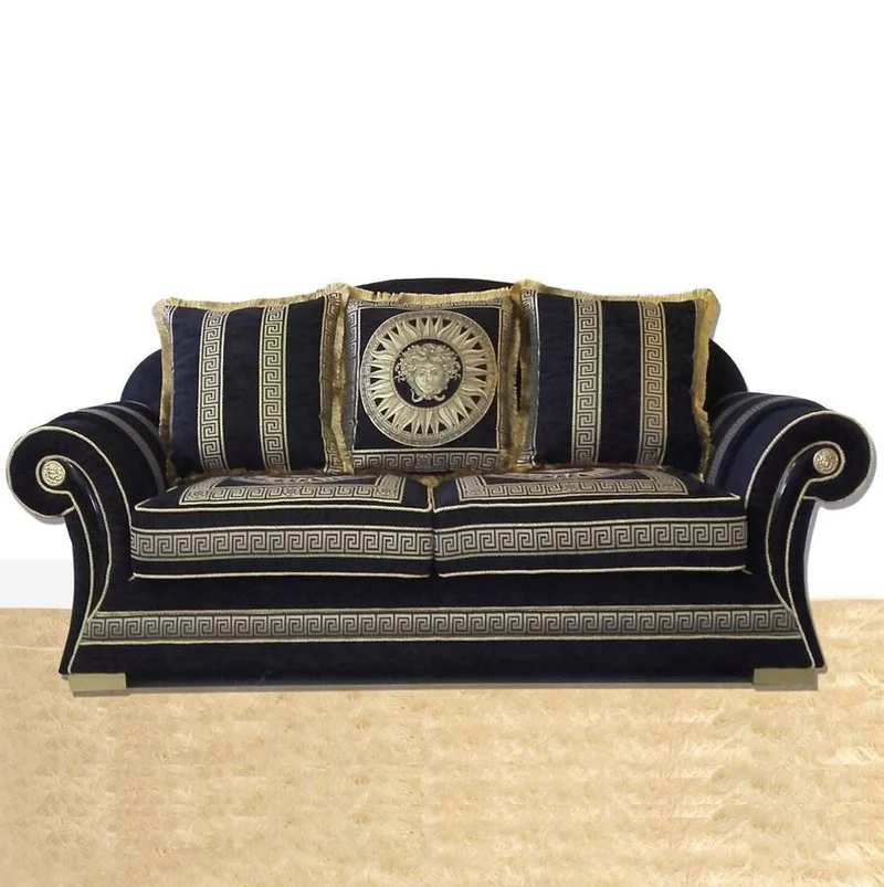 Couchgarnitur Prestige Schwarz Stoff