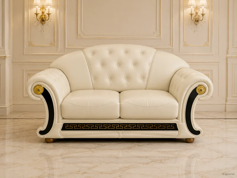 Couchgarnitur Venus Royal Leder Beige