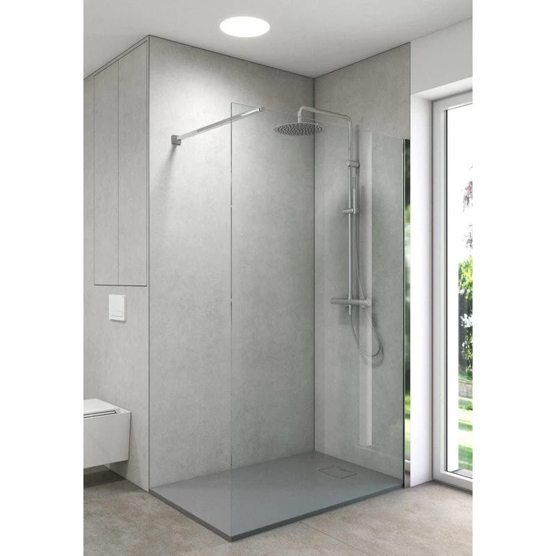 OLTENS Boran Duschsystem mit Aufputz-Thermostat, Stabhandbrause und Kopfbrause rund