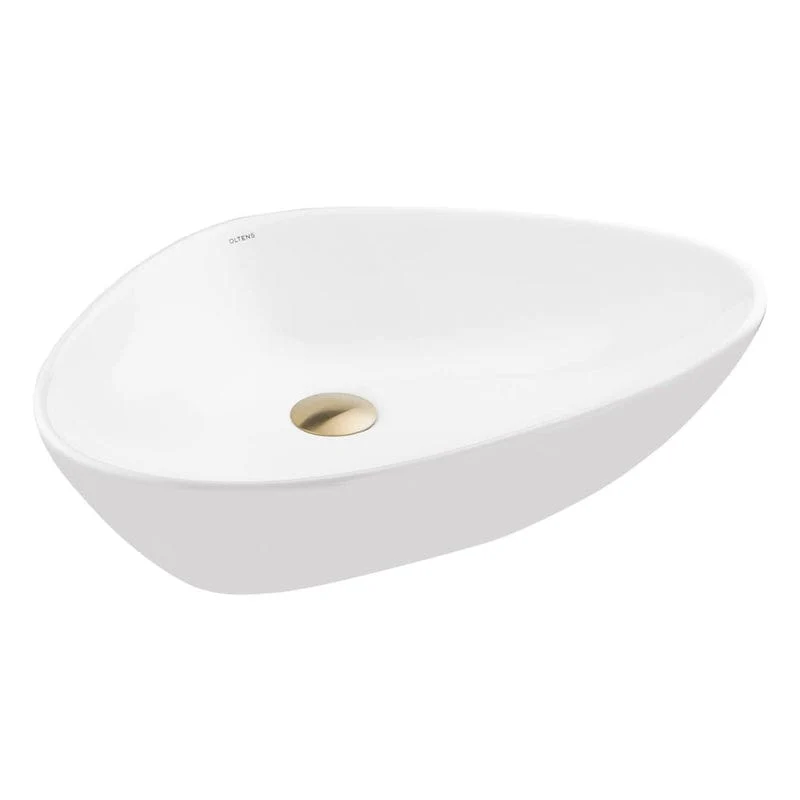 OLTENS Vala Aufsatzwaschbecken Sonderform 59 x 39 cm, mit SmartClean