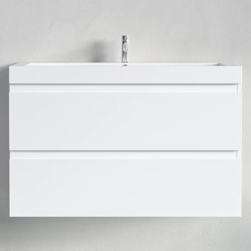 MONACO Glanzend Wit - Wastafel Wit - 80cm