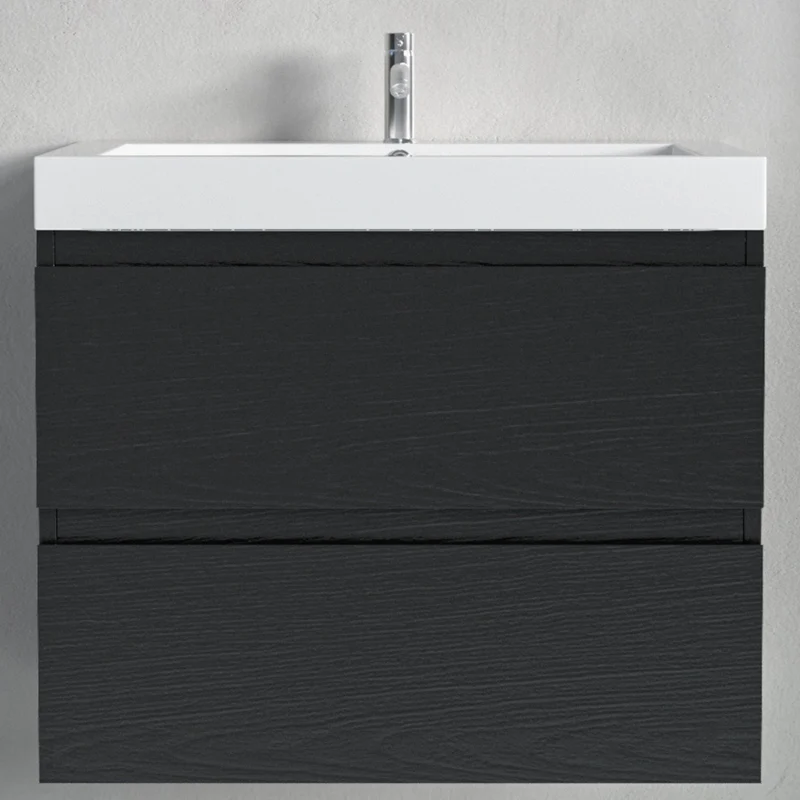 MONACO Zwart Eiken - Wastafel Wit - 60cm