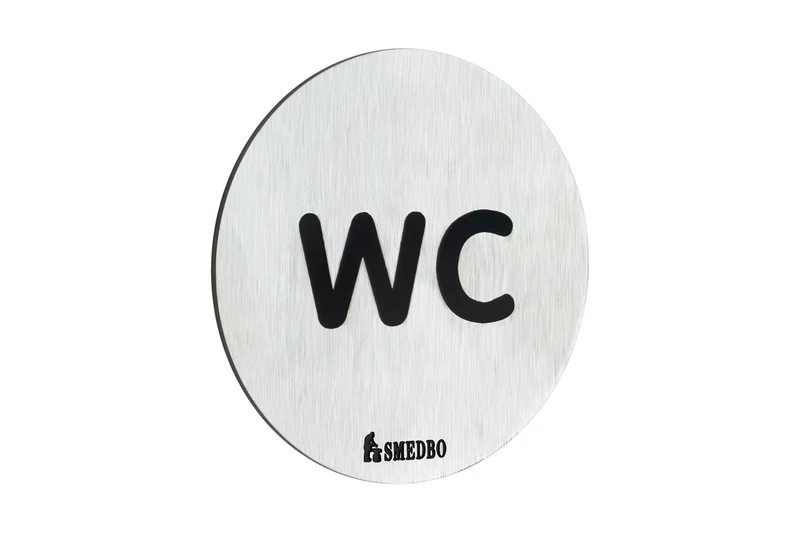 WC-Schild Toilette, selbstklebend, Edelstahl gebürstet, Art.Nr. 958