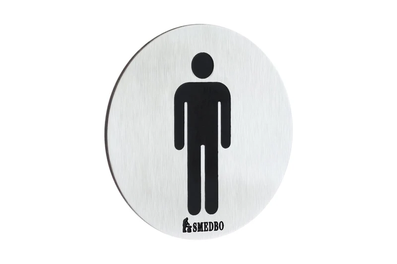 WC-Schild Herren, selbstklebend, Edelstahl gebürstet, Art.Nr. 957