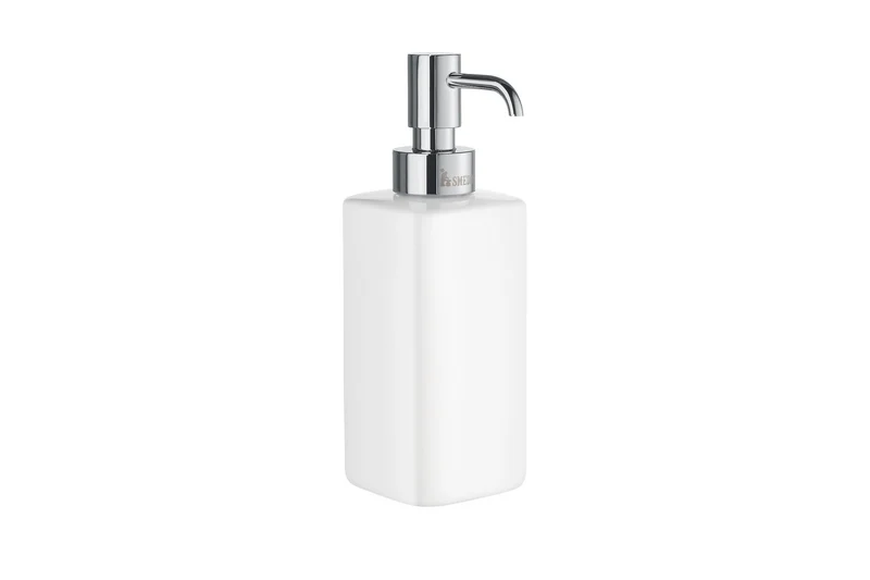 Smedbo ICE Seifenspender mit Porzellan-Behälter, freistehend, 350 ml, Chrom poliert, Art.Nr. OK470P