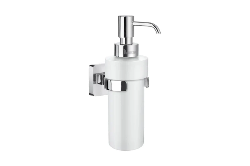 Smedbo ICE Seifenspender mit Porzellan-Behälter, Wandmodell, Chrom poliert, Art.Nr. OK369P