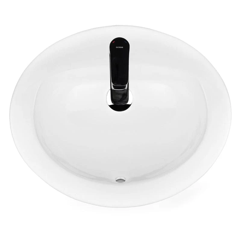 OLTENS Kjos Einbauwaschbecken oval 52 x 46 cm