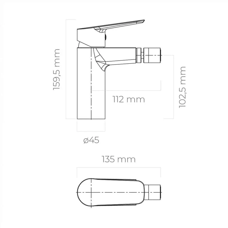 OLTENS Vernal Bidet-Einhebelmischer, Höhe 15,9 cm