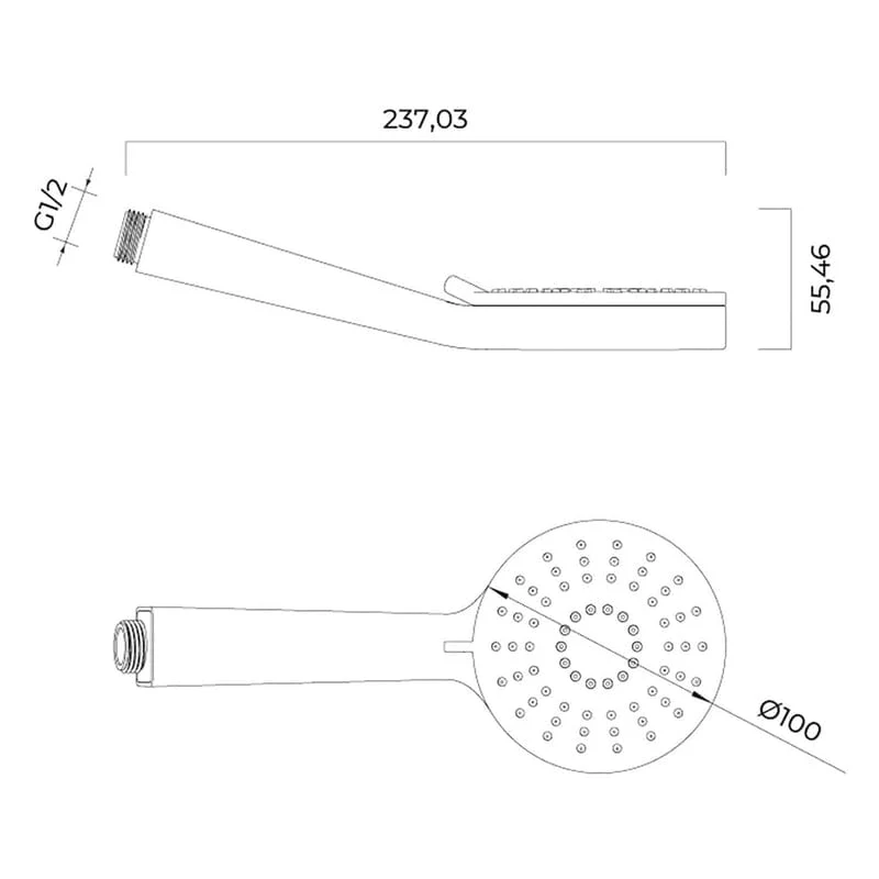 OLTENS Motala Select Handbrause rund Ø 10 cm mit 3 Strahlarten