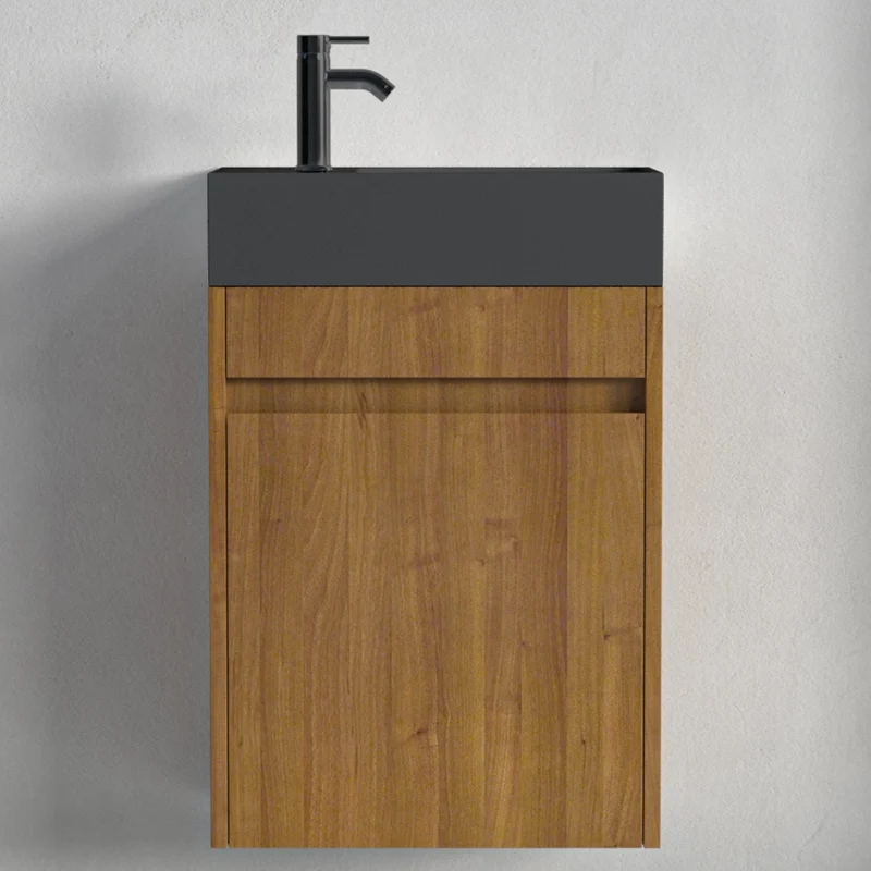 IBIZA Warm Eiken - Wastafel Zwart - 40cm