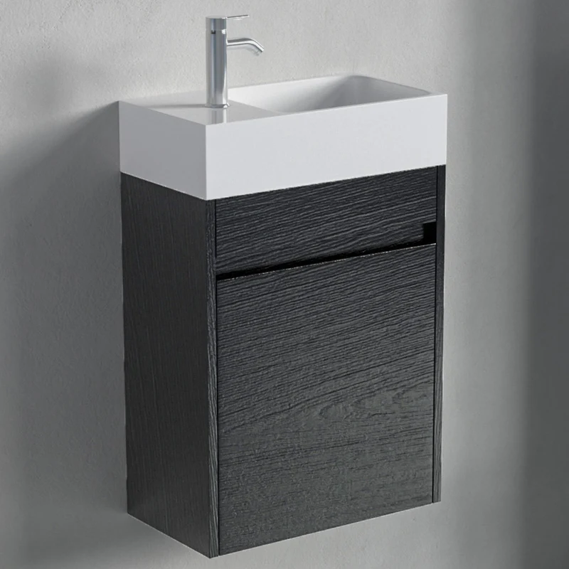 IBIZA Zwart Eiken - Wastafel Wit - 40cm