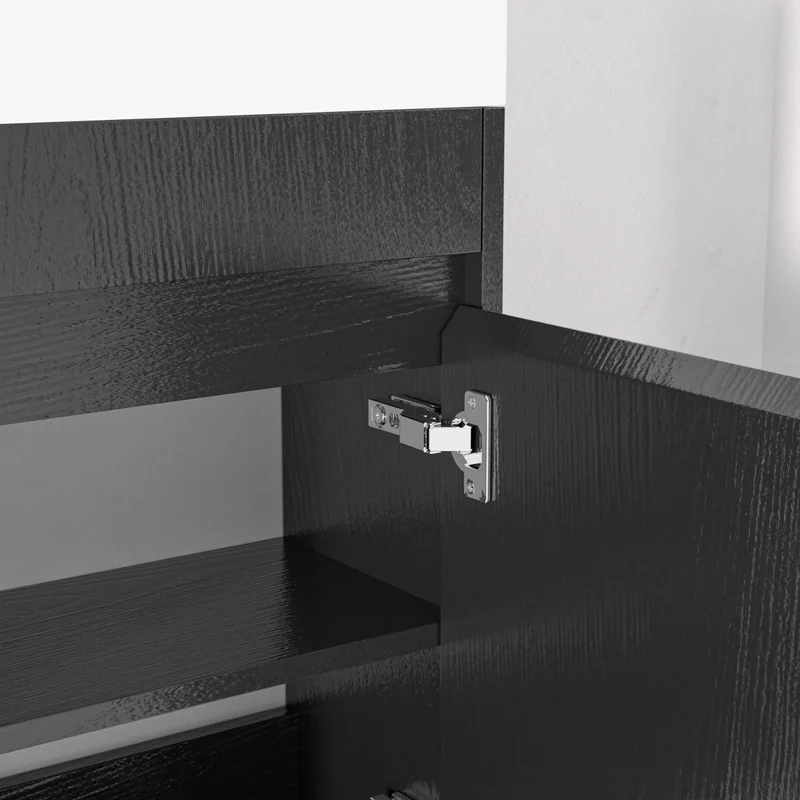 IBIZA Zwart Eiken - Wastafel Wit - 40cm