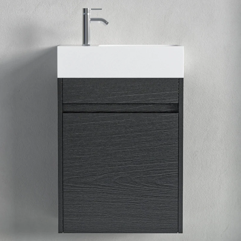 IBIZA Zwart Eiken - Wastafel Wit - 40cm