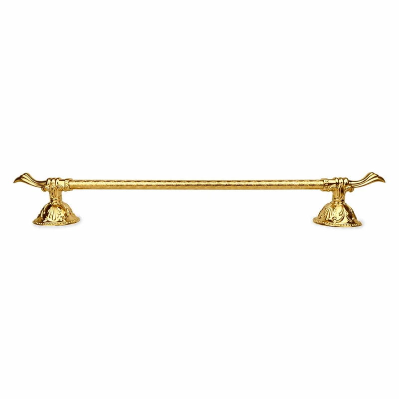Luxus Handtuchstange aus Messing Esclusivo - rostfrei & gold poliert - Wandmontage - 70 cm