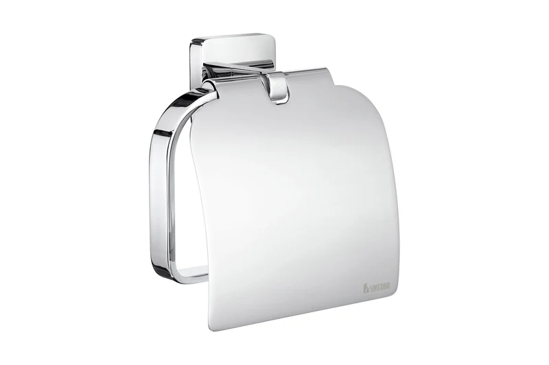 Smedbo ICE Toilettenpapierhalter mit Deckel, Chrom poliert, Art.Nr. OK3414