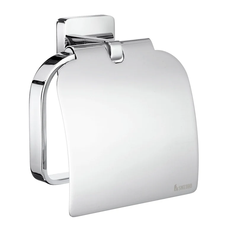 Smedbo ICE Toilettenpapierhalter mit Deckel, Chrom poliert, Art.Nr. OK3414