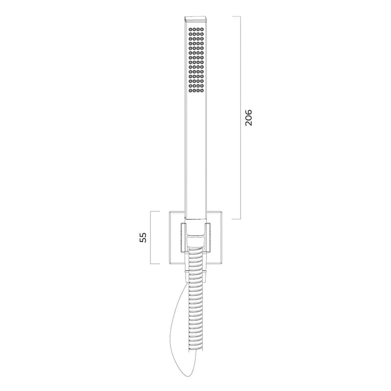 OLTENS Sog Stabhandbrause quadratisch mit 1 Strahlart