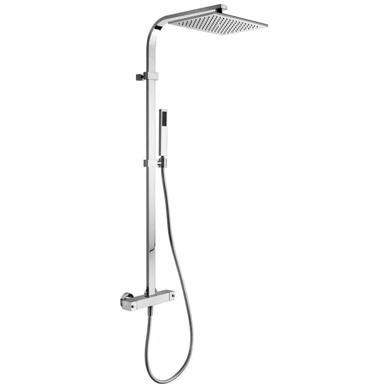 KRONENBACH Duschsystem Aufputz mit Thermostat, eckig