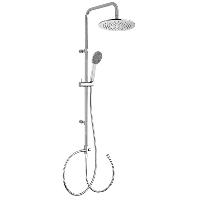 KRONENBACH Duschsystem Aufputz ohne Armatur, mit Kopfbrause Ø 22,5 cm, rund