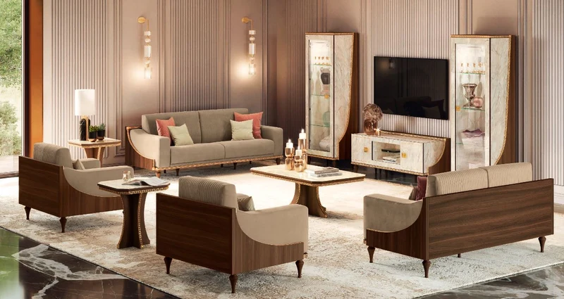 Esszimmer Romantica in Marmor Optik