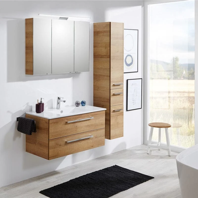 STEINKAMP Life 2.0 Spiegelschrank 100 cm mit LED Aufsatzleuchte