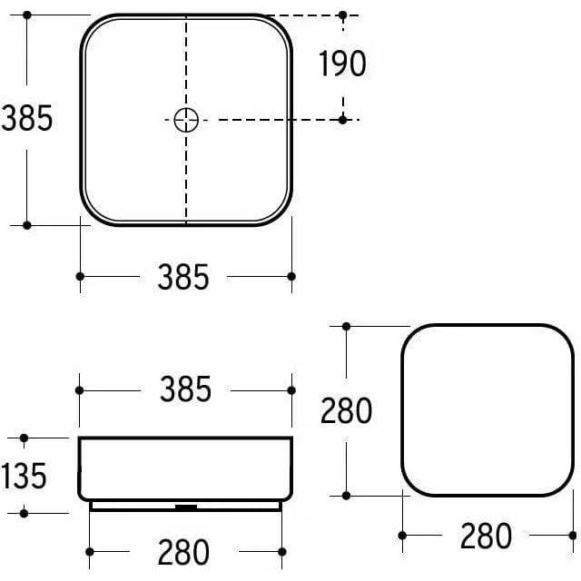 KRONENBACH Cube Aufsatzwaschtisch