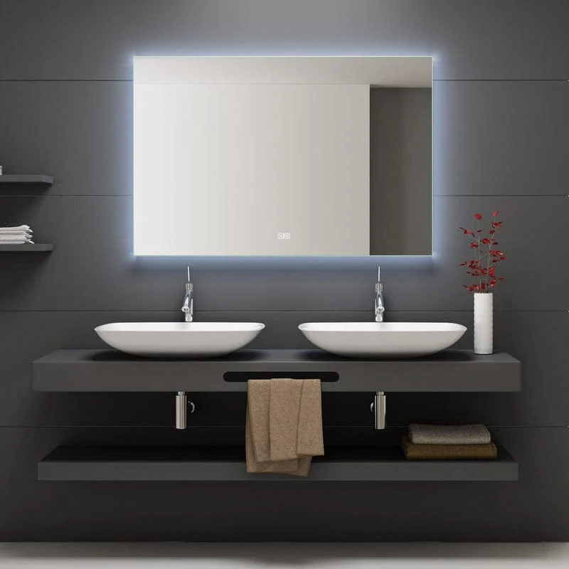KRONENBACH Night Badspiegel 160 x 80 cm mit LED-Beleuchtung und Dimmfunktion